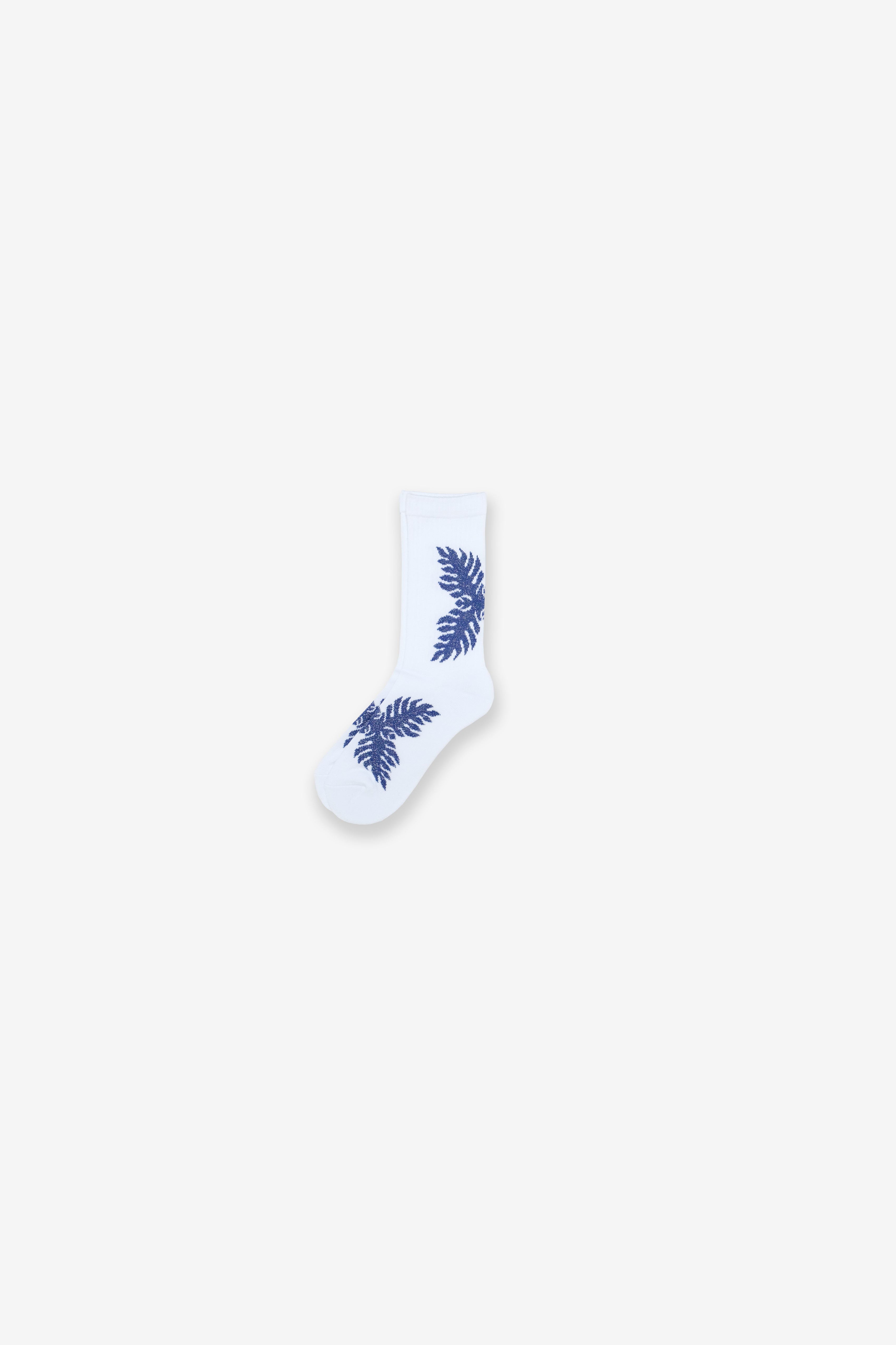 Women's Socks - Lauaʻe - White/Blue Glitter
