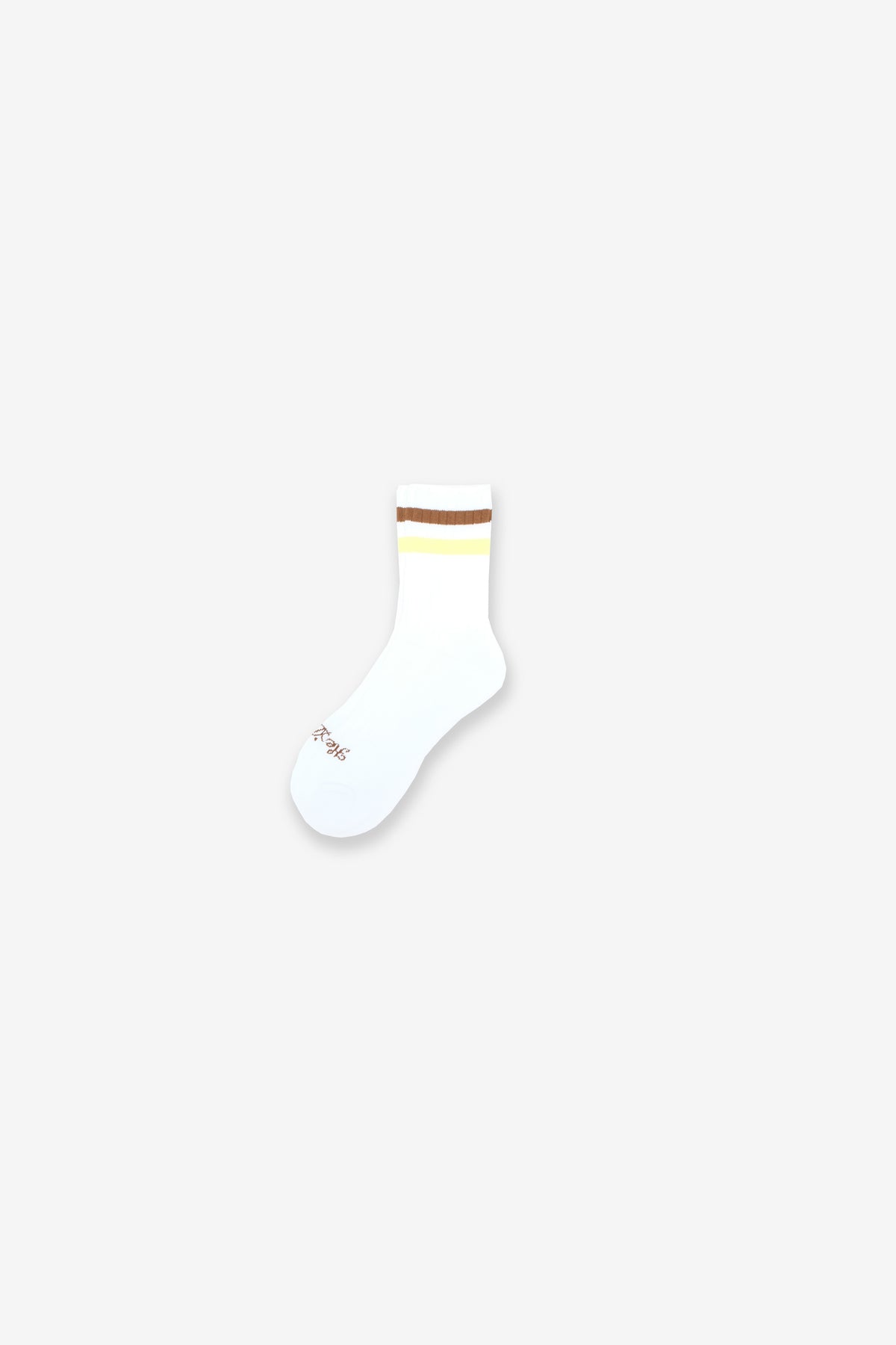Socks - Double Stripe - White/Yellow