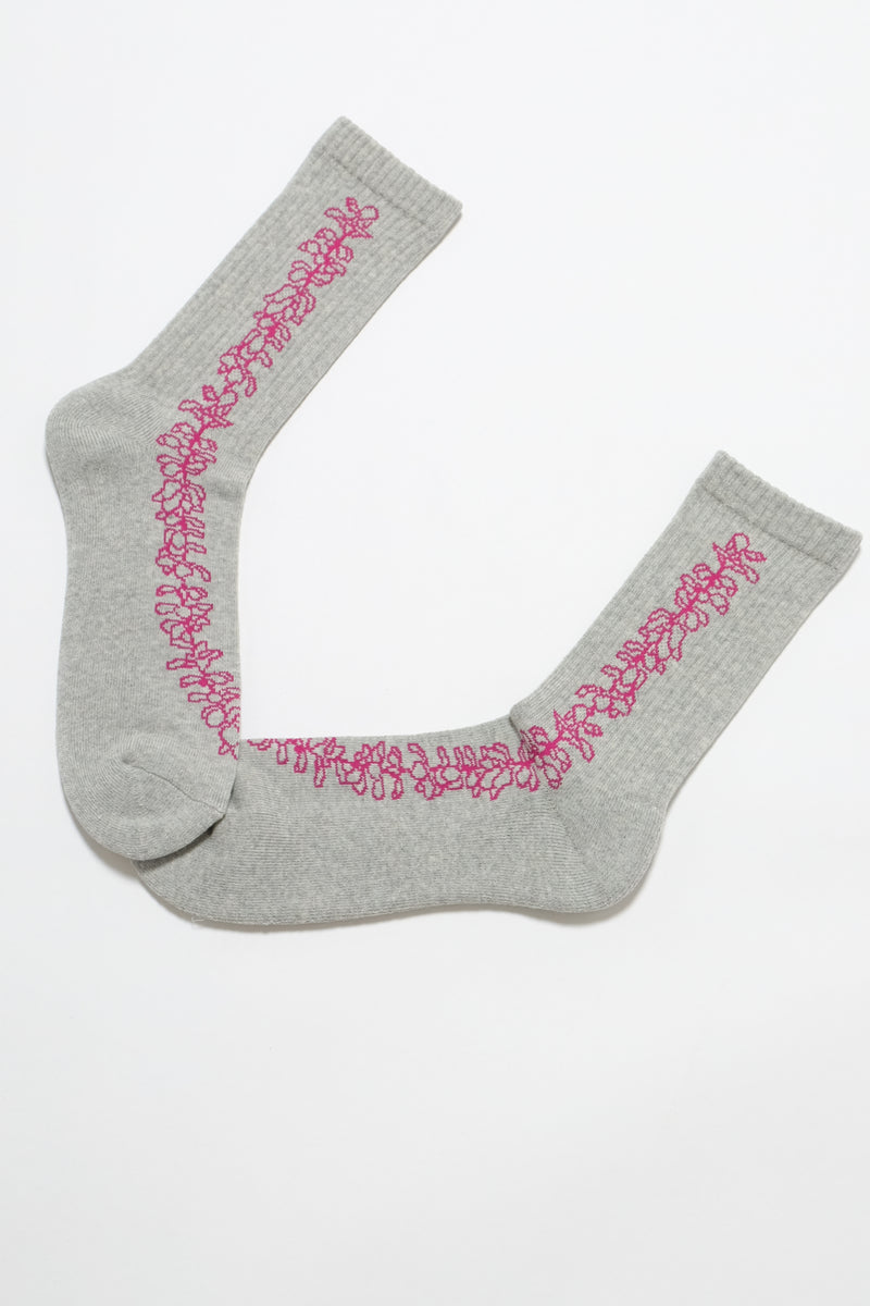 Socks - Pua - HeatherGrey/Magenta