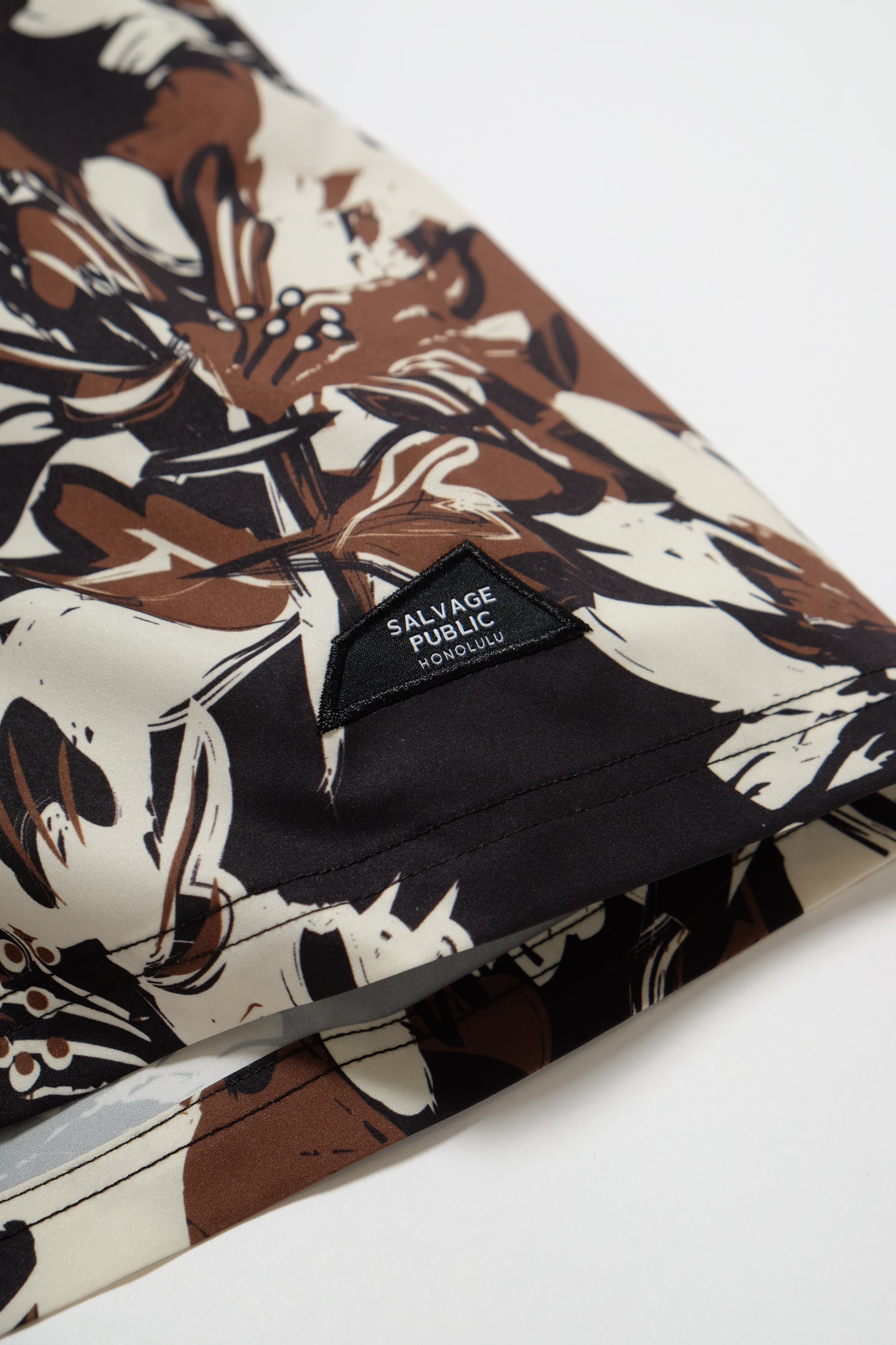 Swim Shorts - Hibiscus Camo - Brown