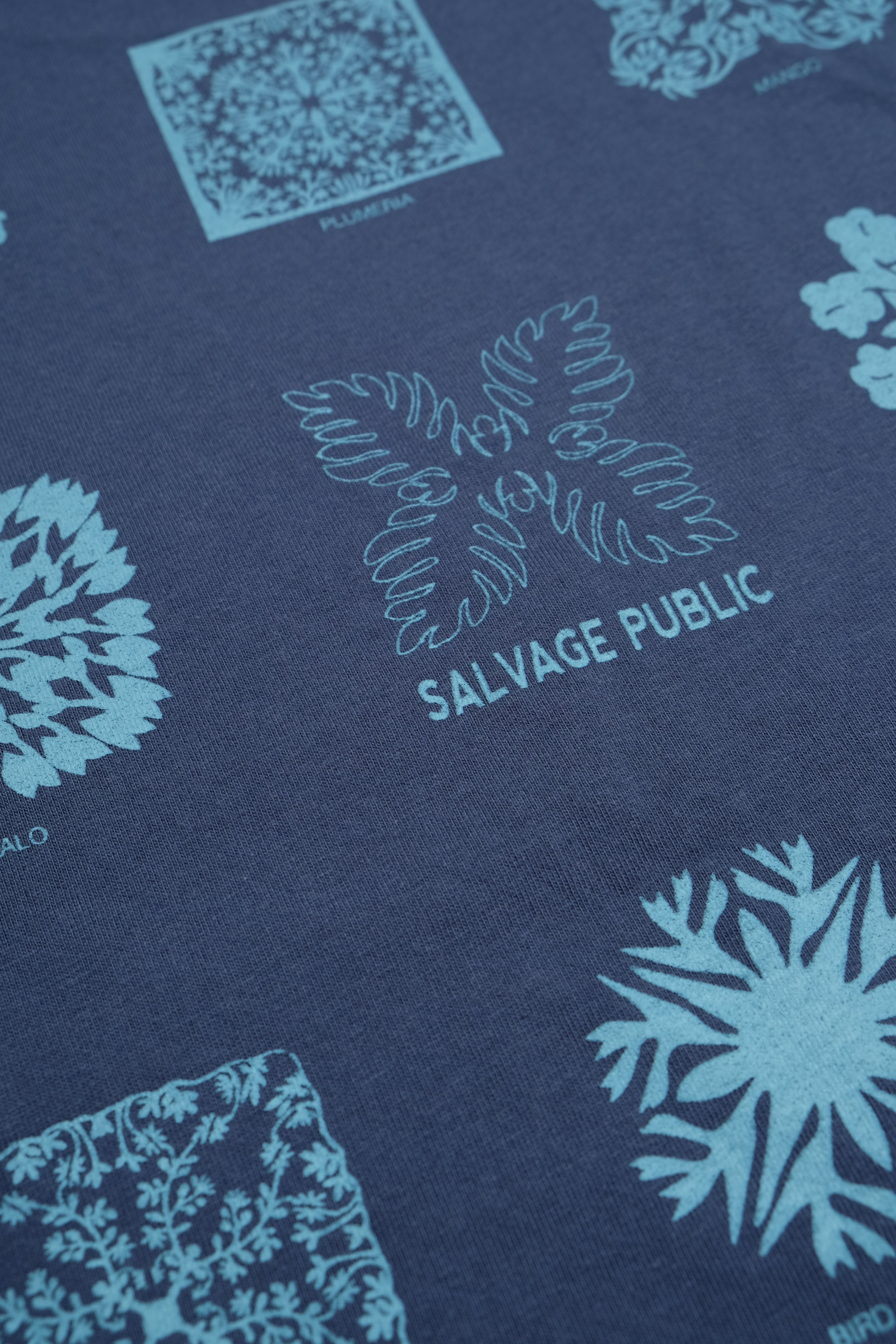 T-Shirt - Hawaiian Quilting - Denim Blue