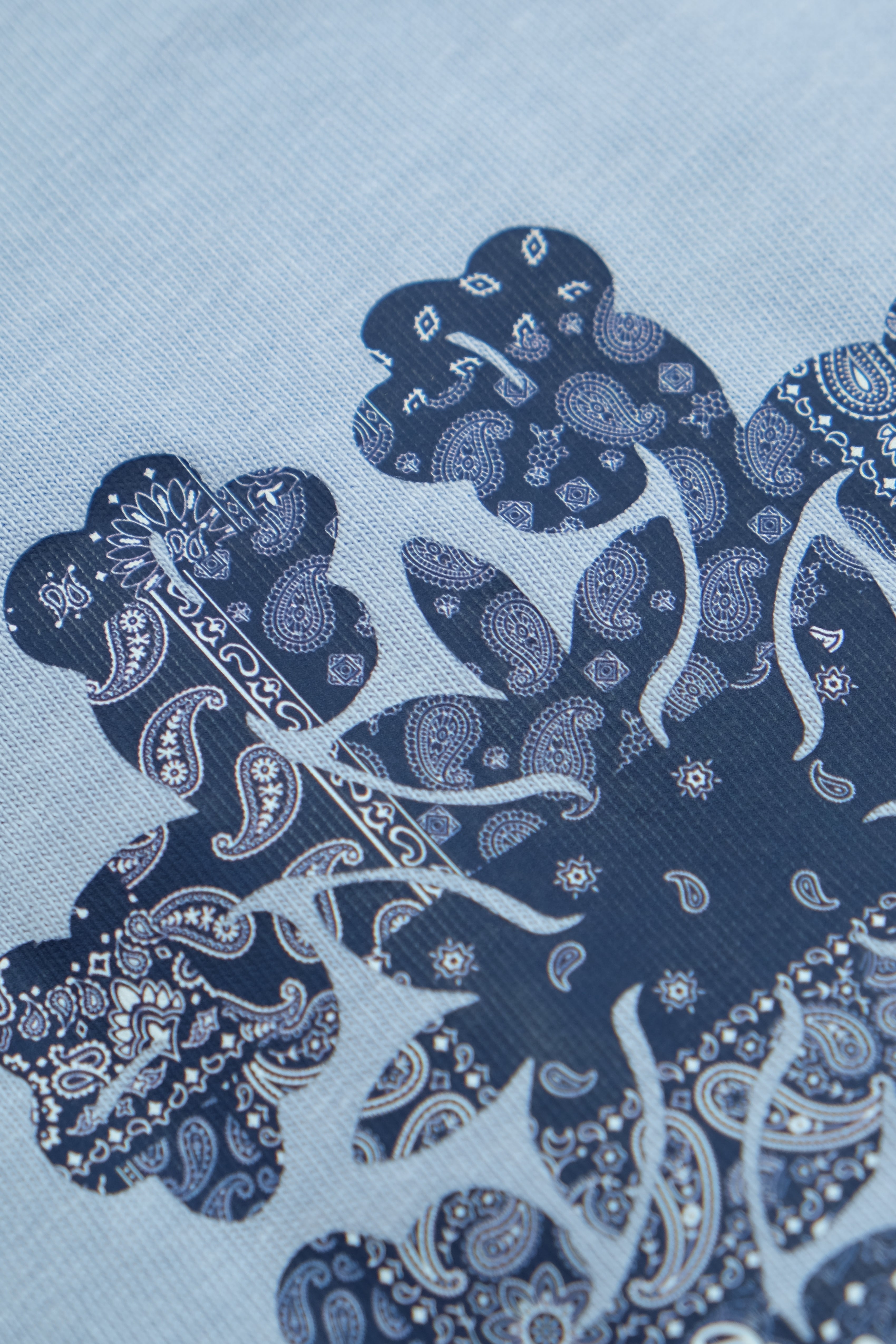 T-Shirt - Hibiscus Paisley - Ocean Blue