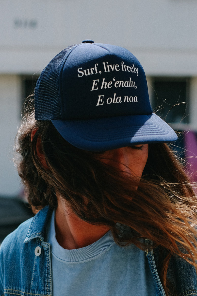 Trucker Hat - Surf Live Freely - Navy