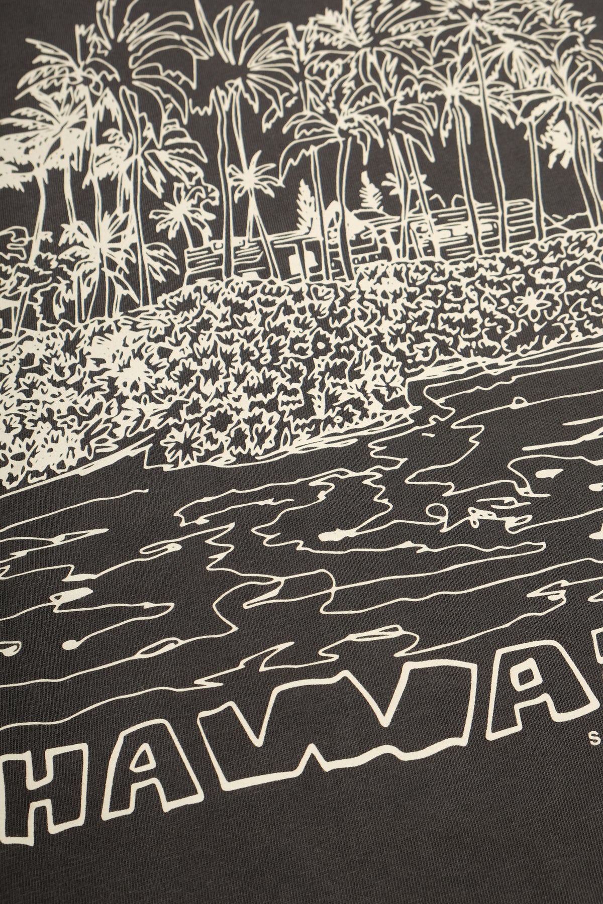 T-Shirt - Hawaii Illustration - Brown