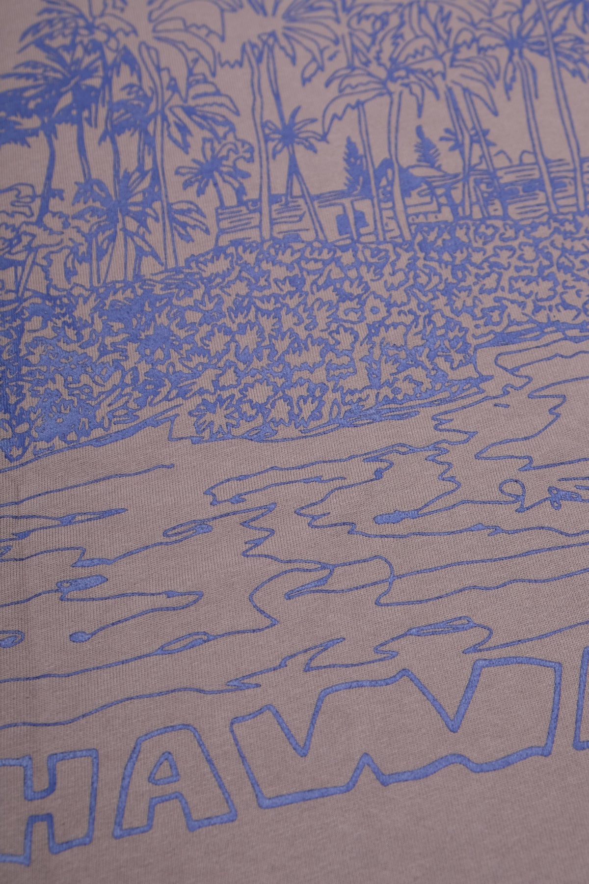 T-Shirt - Hawaii Illustration - Lavender Gray