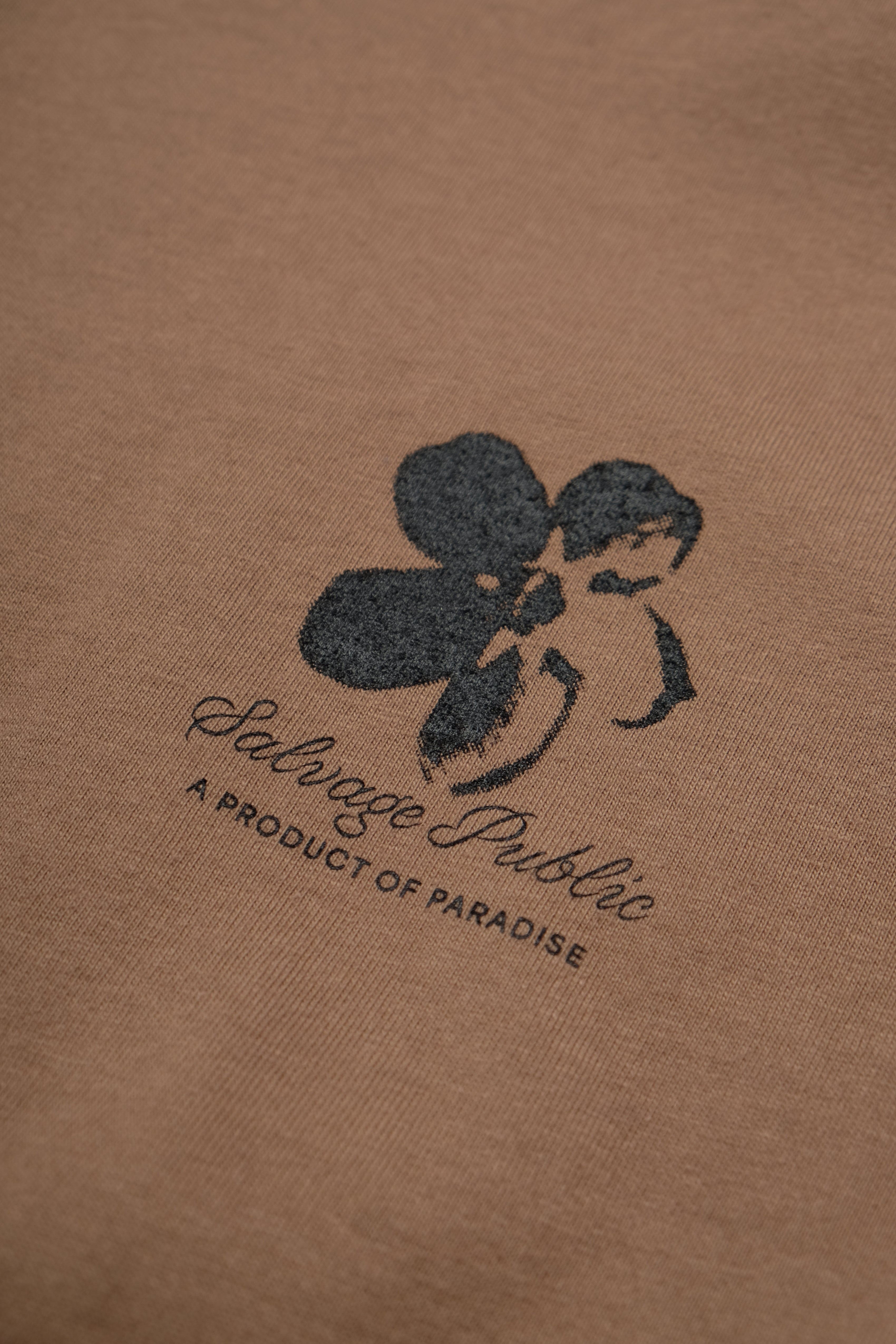 T-Shirt - Paradise Flower- Shiitake Brown