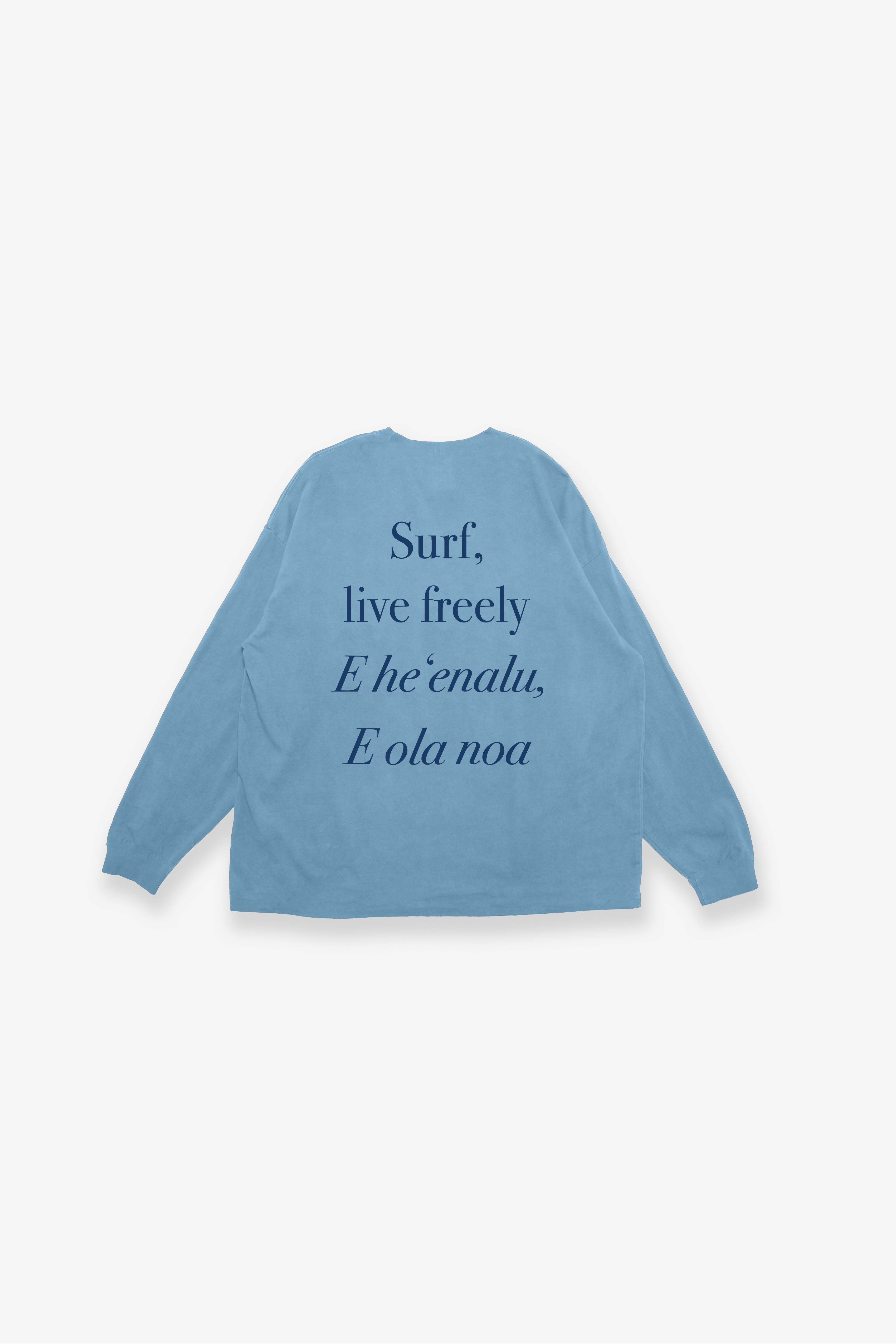 UPF Long Sleeve T-Shirt - Live Freely - Ocean Blue