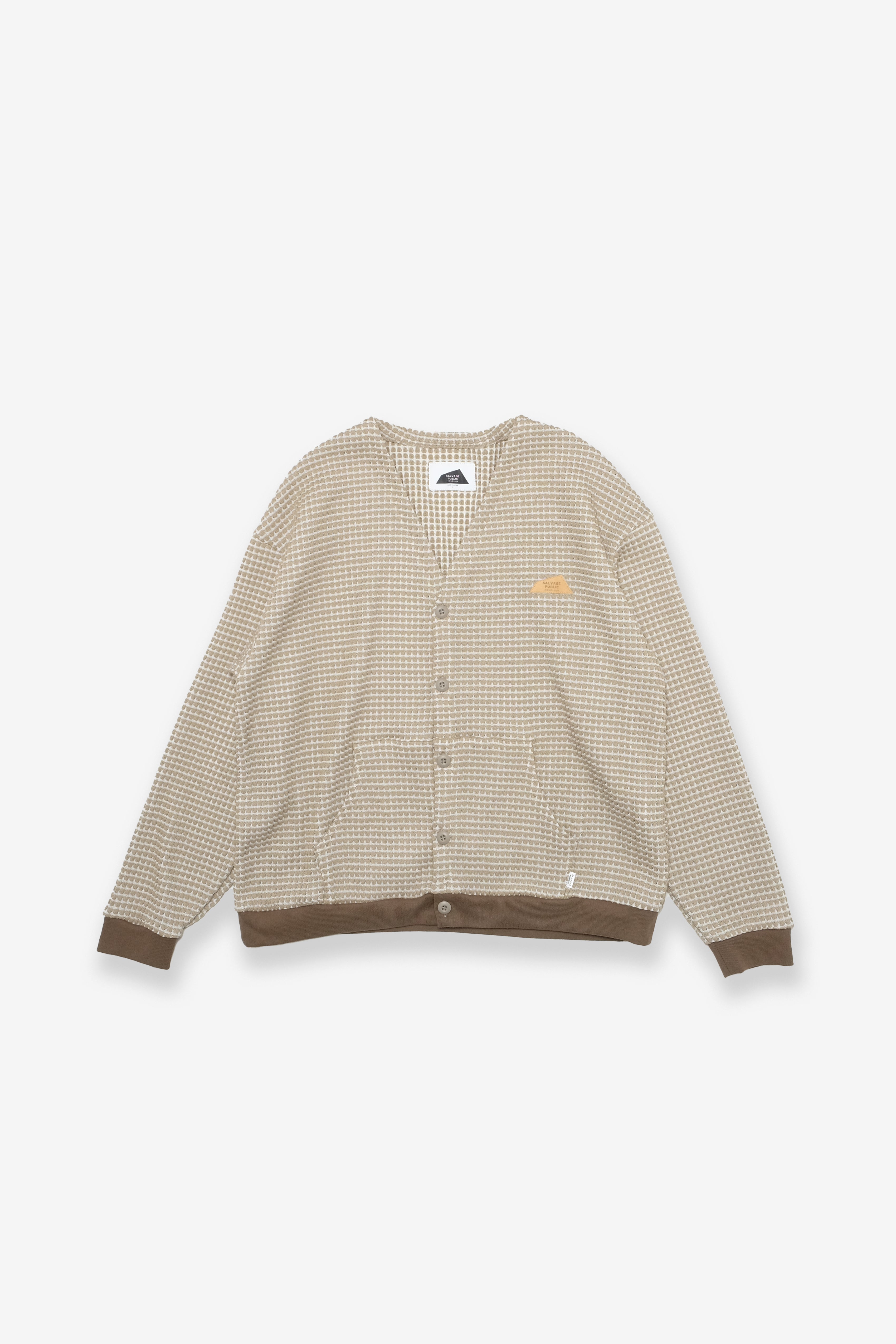 Big Waffle Cardigan - Tan