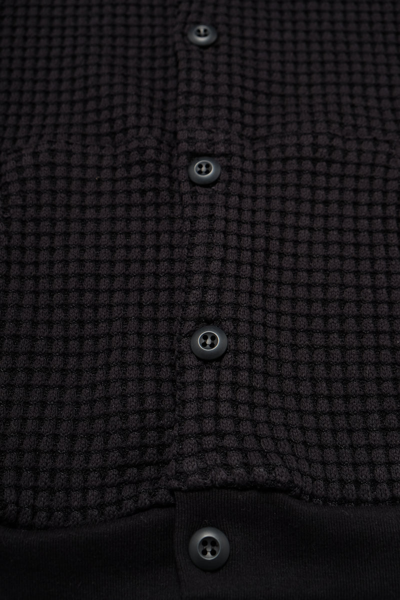 Big Waffle Cardigan - Black