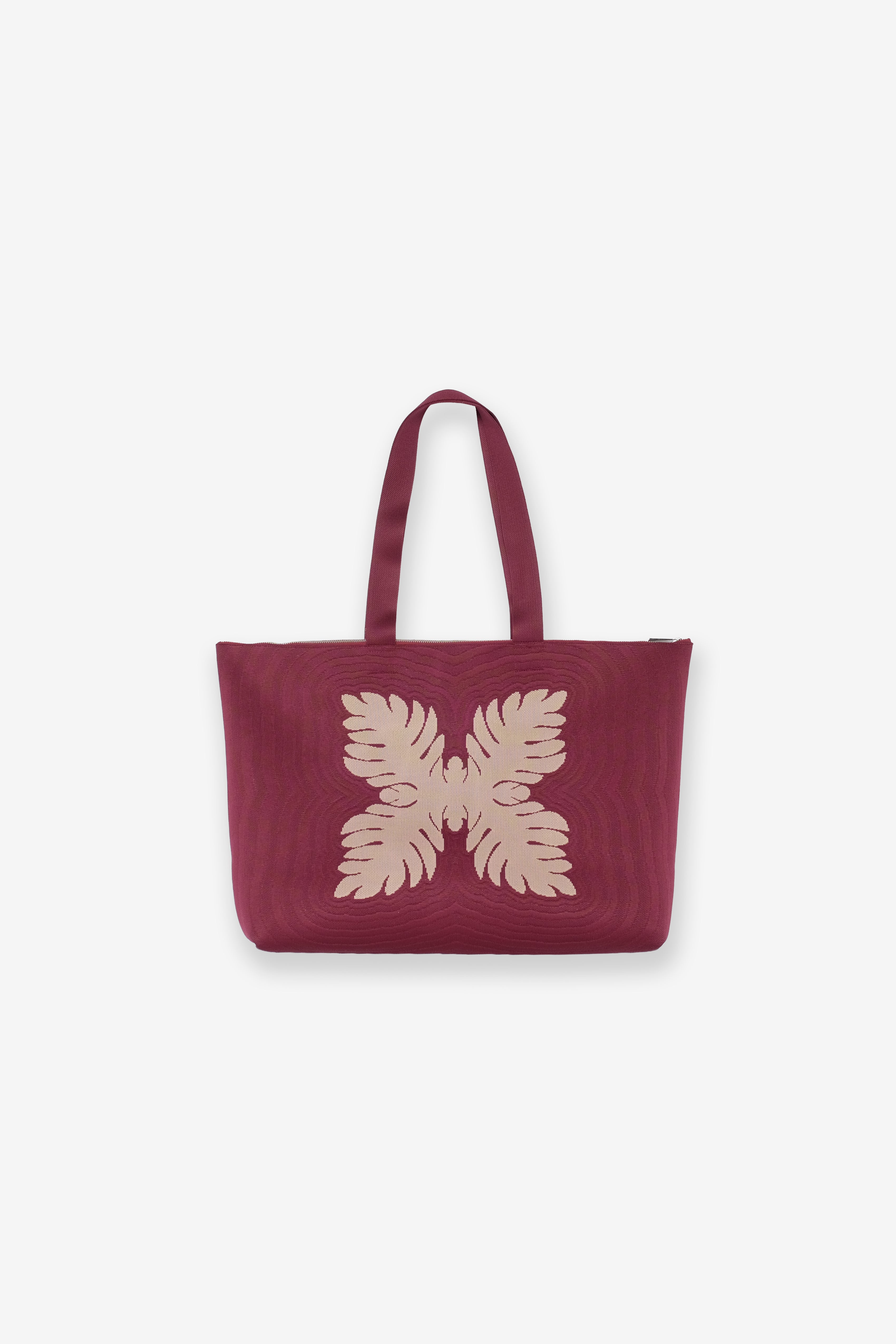 PLACENTA EXCELα ゆりーな Jacquard Weekender Bag - Laua'e - Plum
