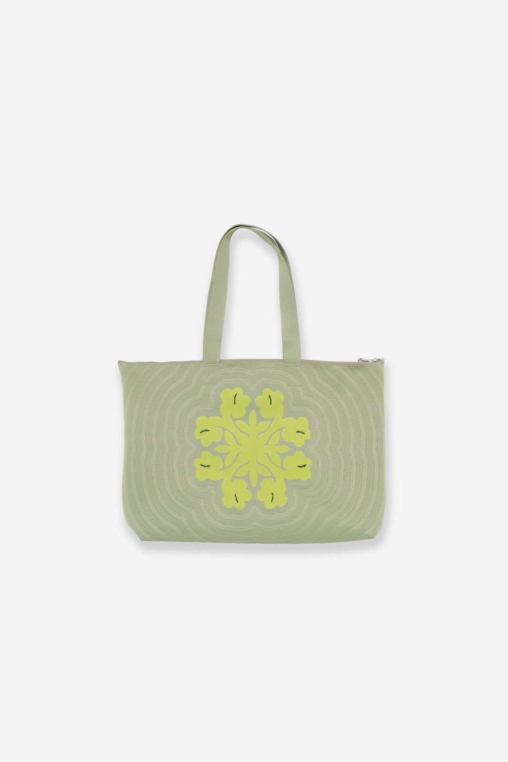 Jacquard Weekender Bag - Hibiscus - Chartreuse