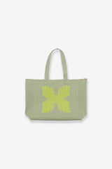 Jacquard Weekender Bag - Laua'e - Chartreuse