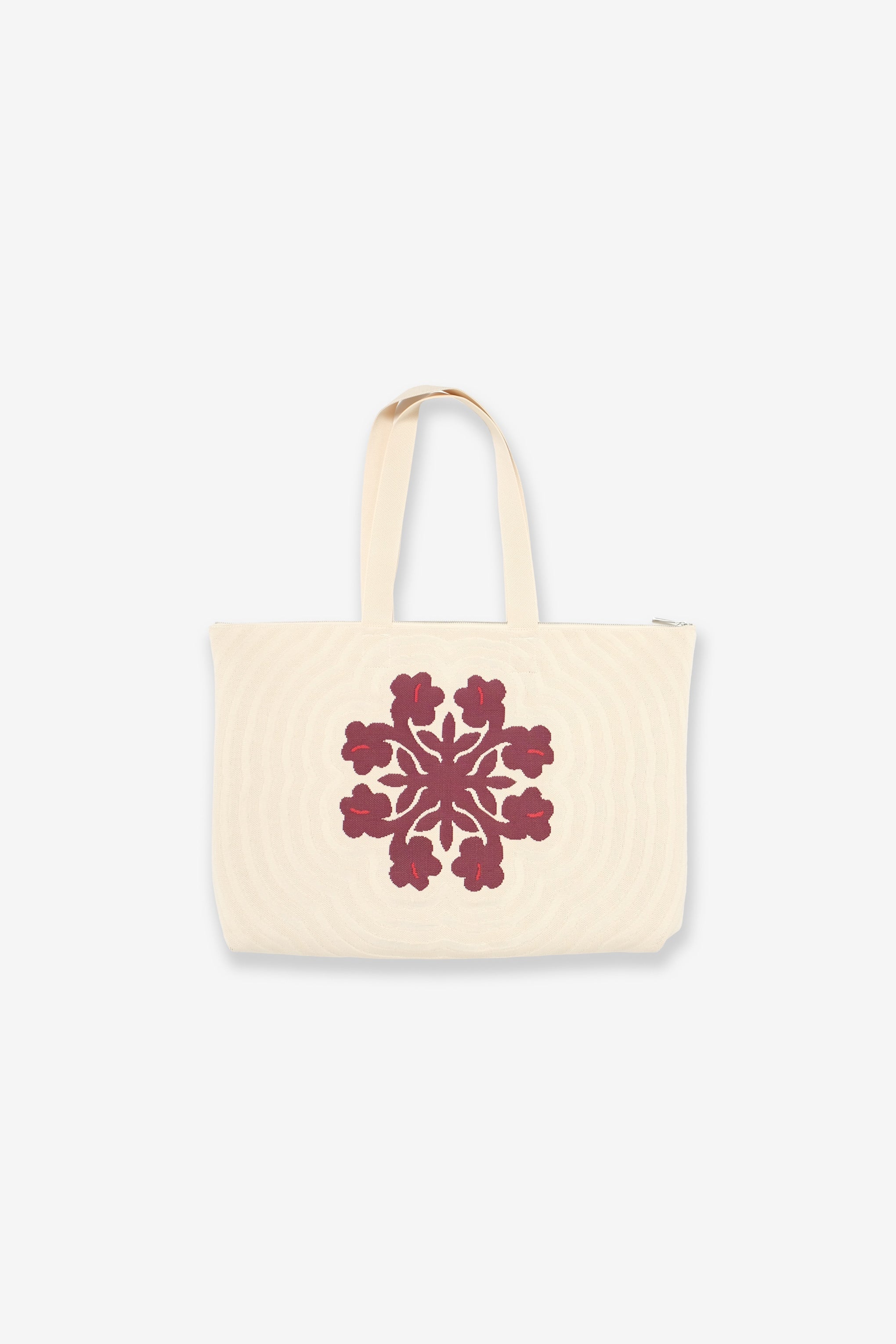 Jacquard Weekender Bag - Hibiscus - Natural