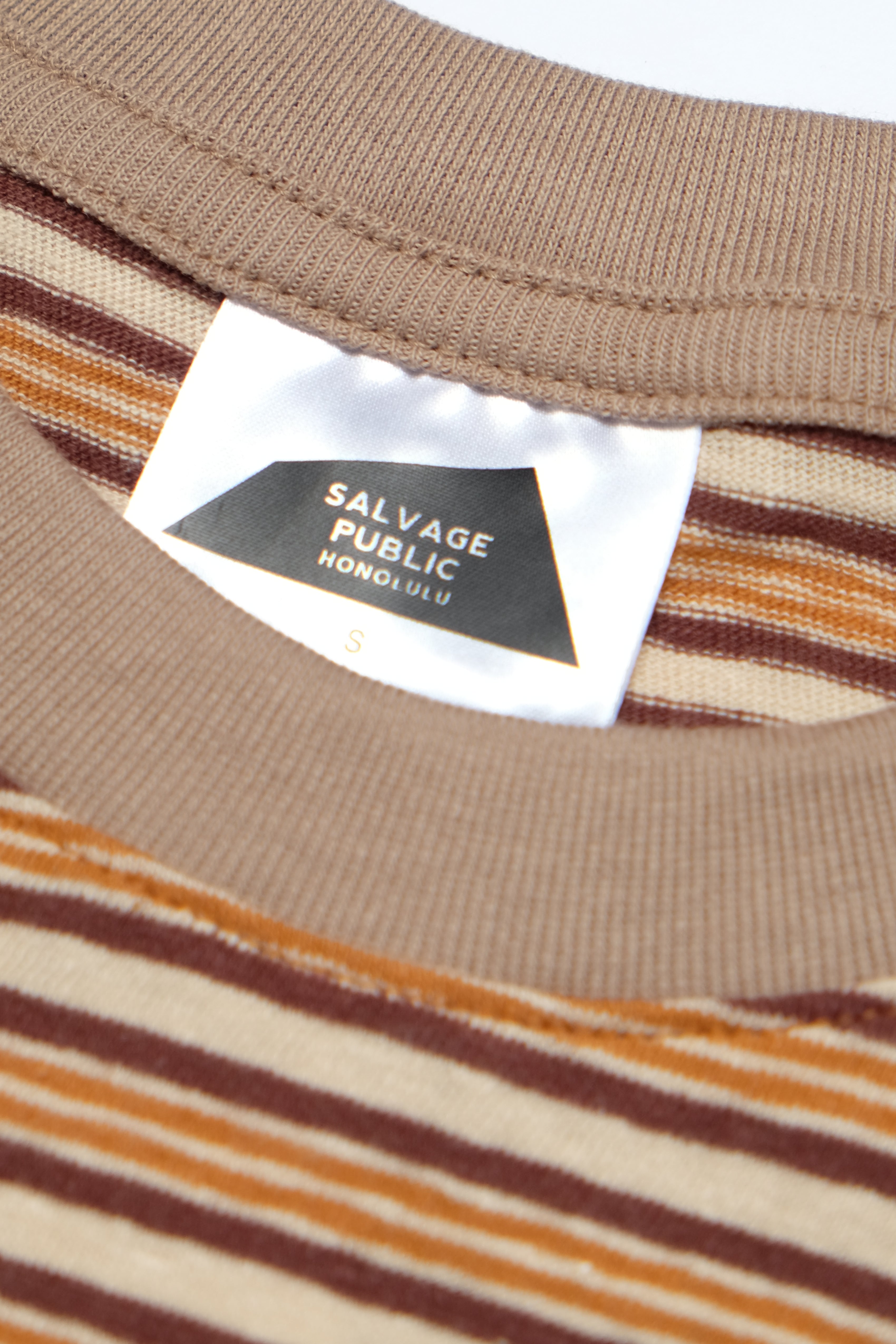 Women's T-Shirt - TomBoy Stripe Lauaʻe - Brown