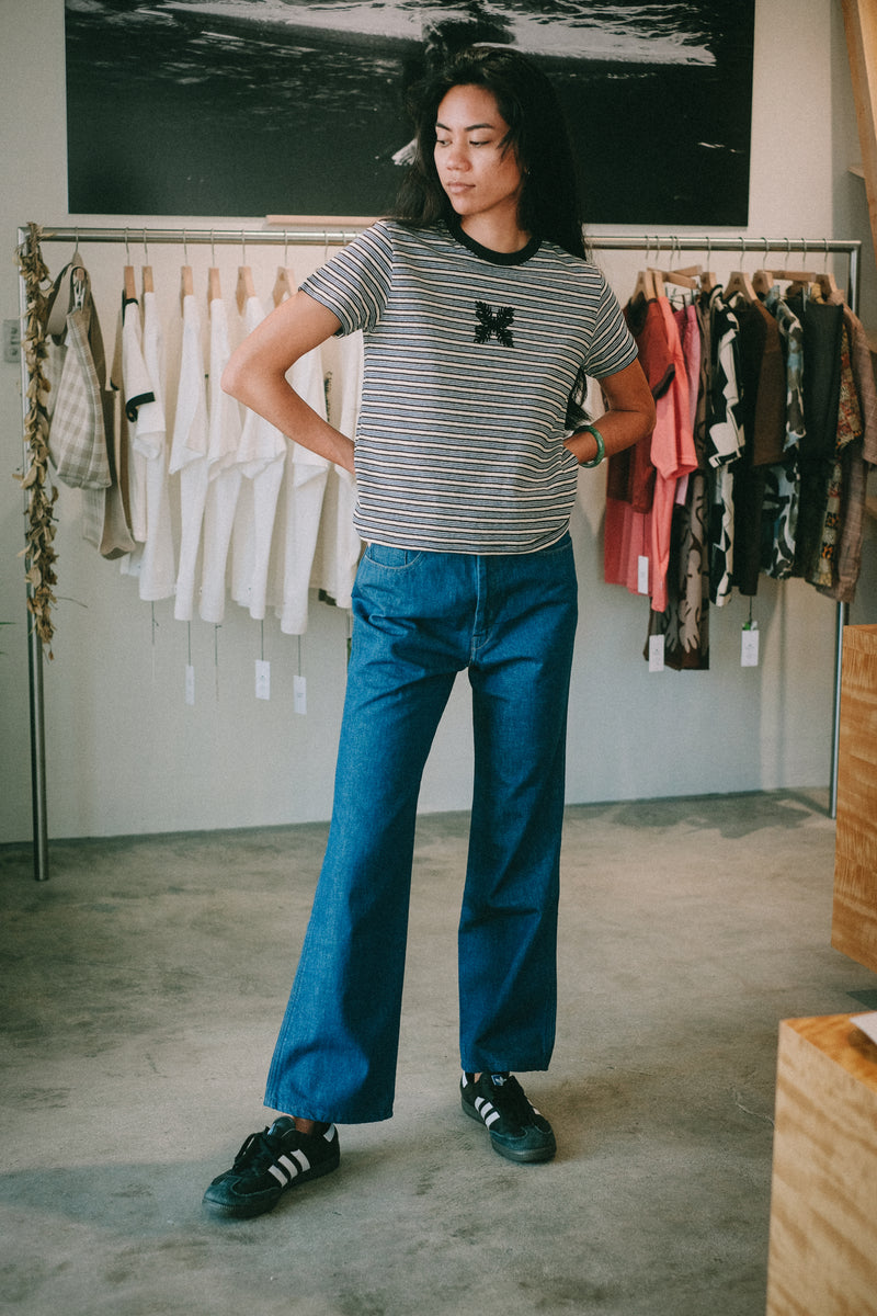 Women's T-Shirt - TomBoy Stripe Lauaʻe - Brown