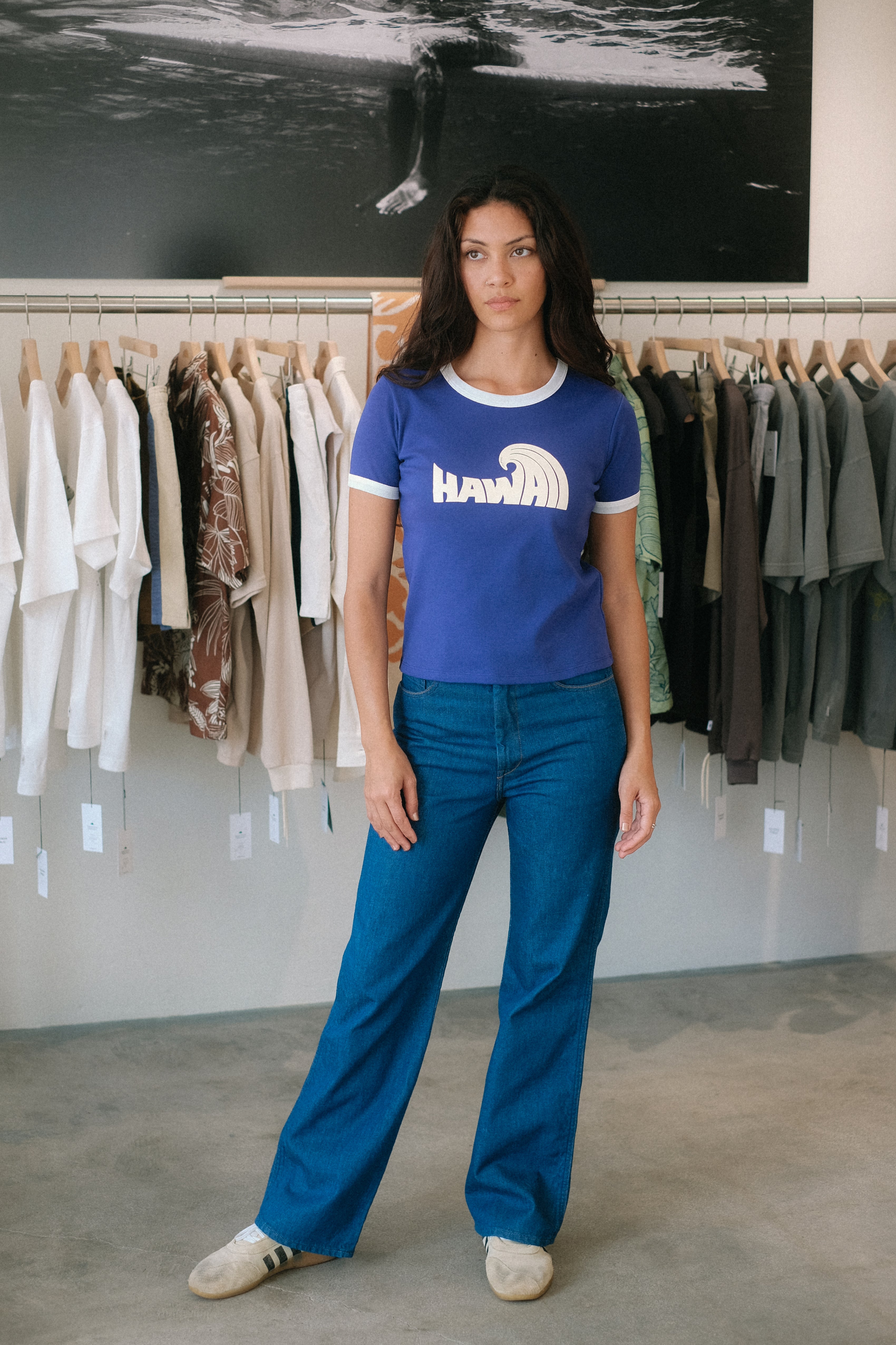 Women's T-Shirt - Hawaii Wave - Blue Shadow