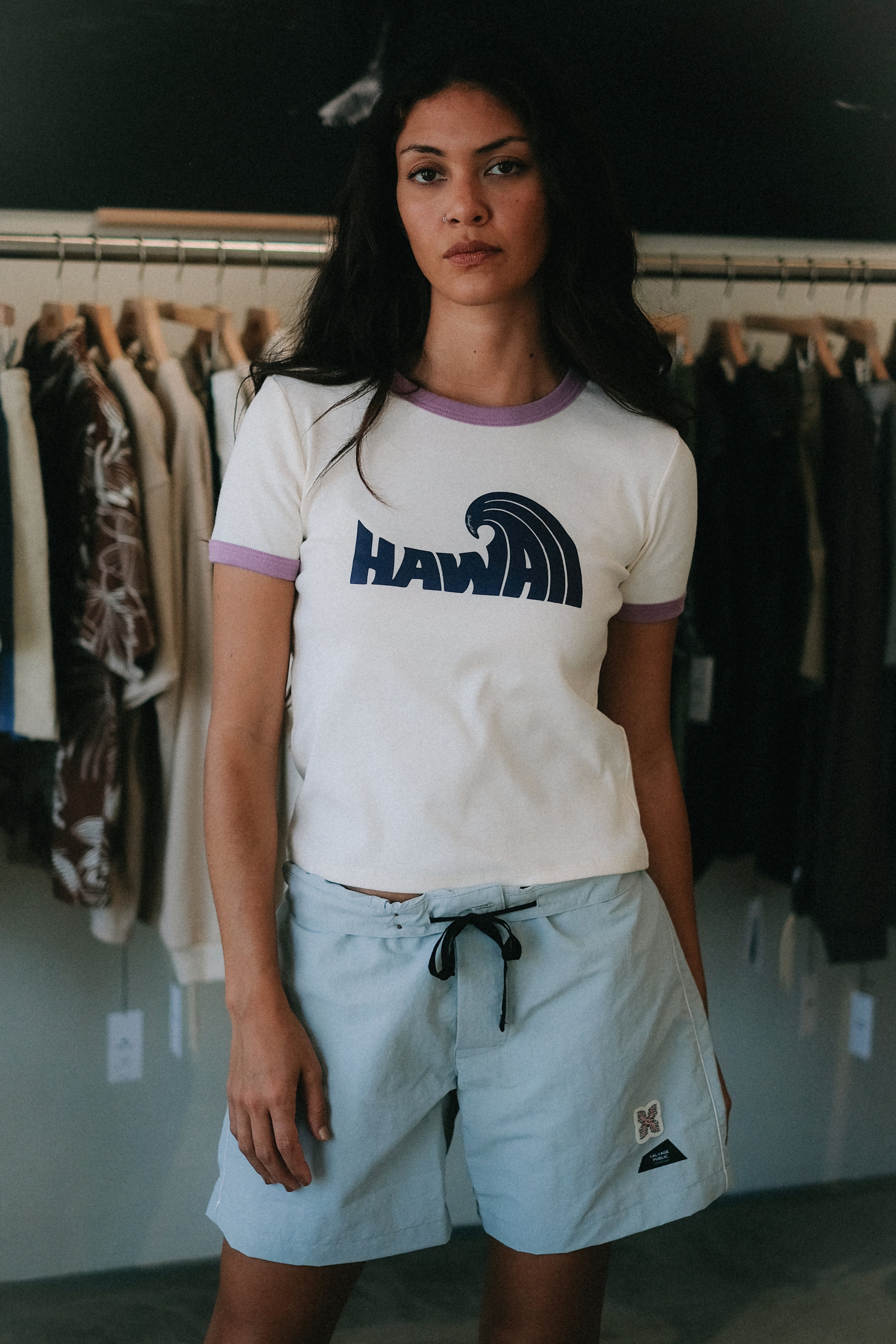 Women's T-Shirt - Hawaii Wave - Macadamia