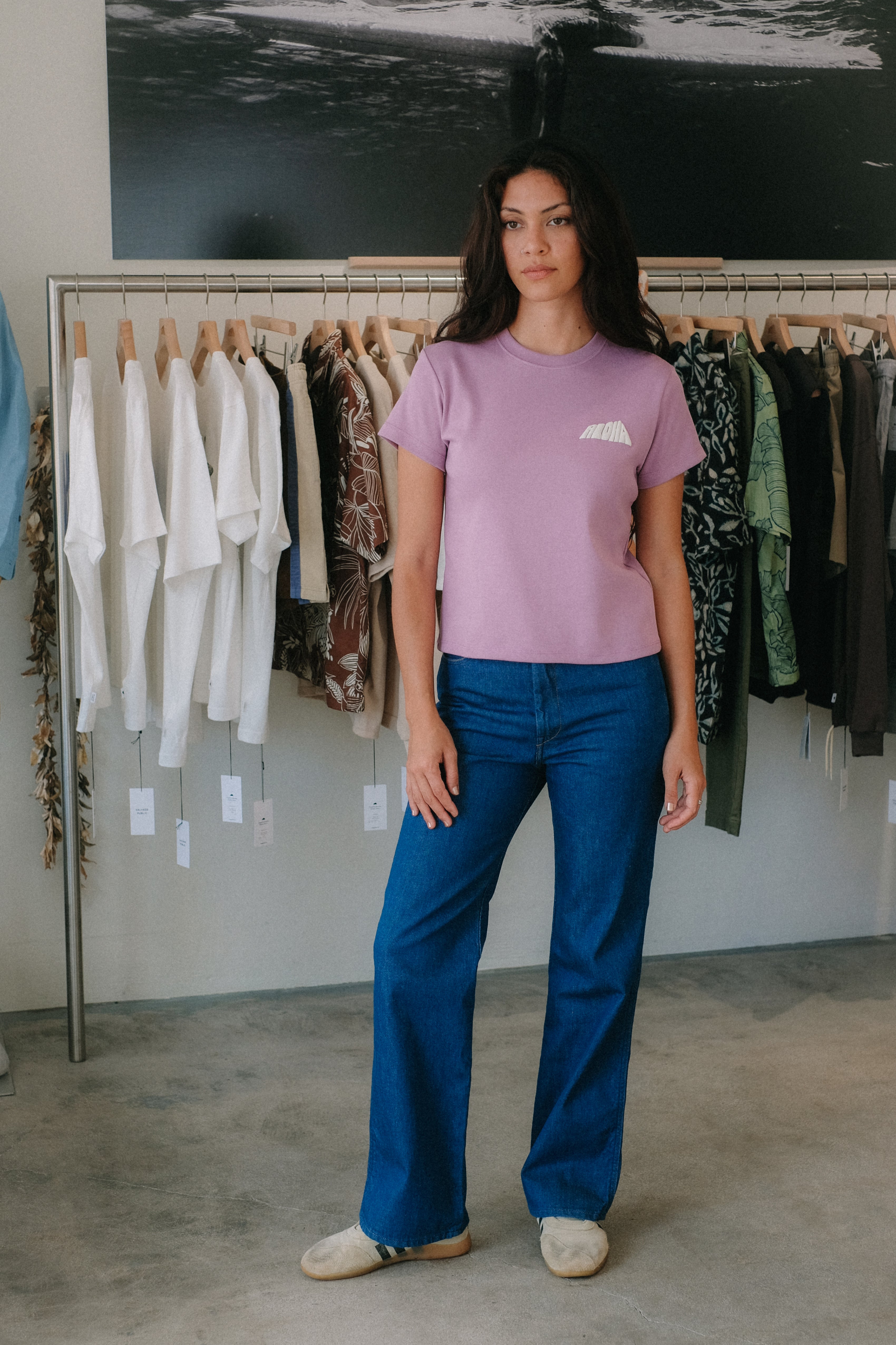 Women's T-Shirt -Aloha Puffy - Washed Orchid