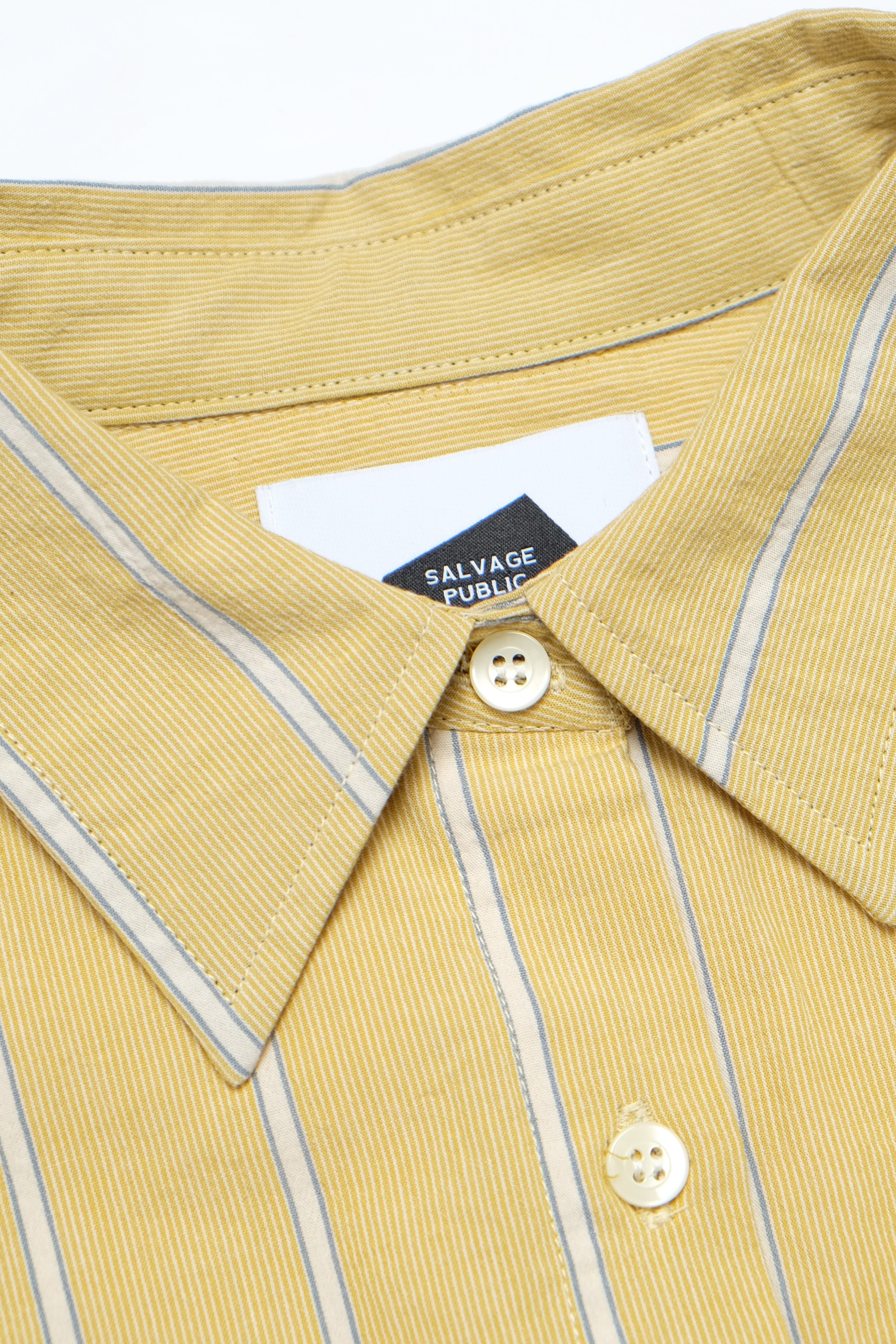 Women's Cropped Woven Shirt - Yellow