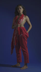 Wela Fleece Pants - Red