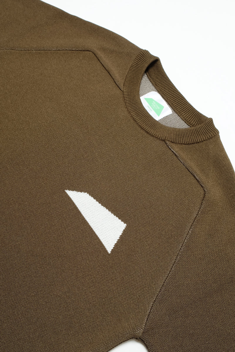 Waiʻaleʻale Rainproof Knit Crew - Logo Kolepa - Olive