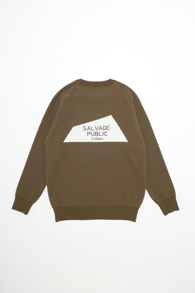 Waiʻaleʻale Rainproof Knit Crew - Logo Kolepa - Olive