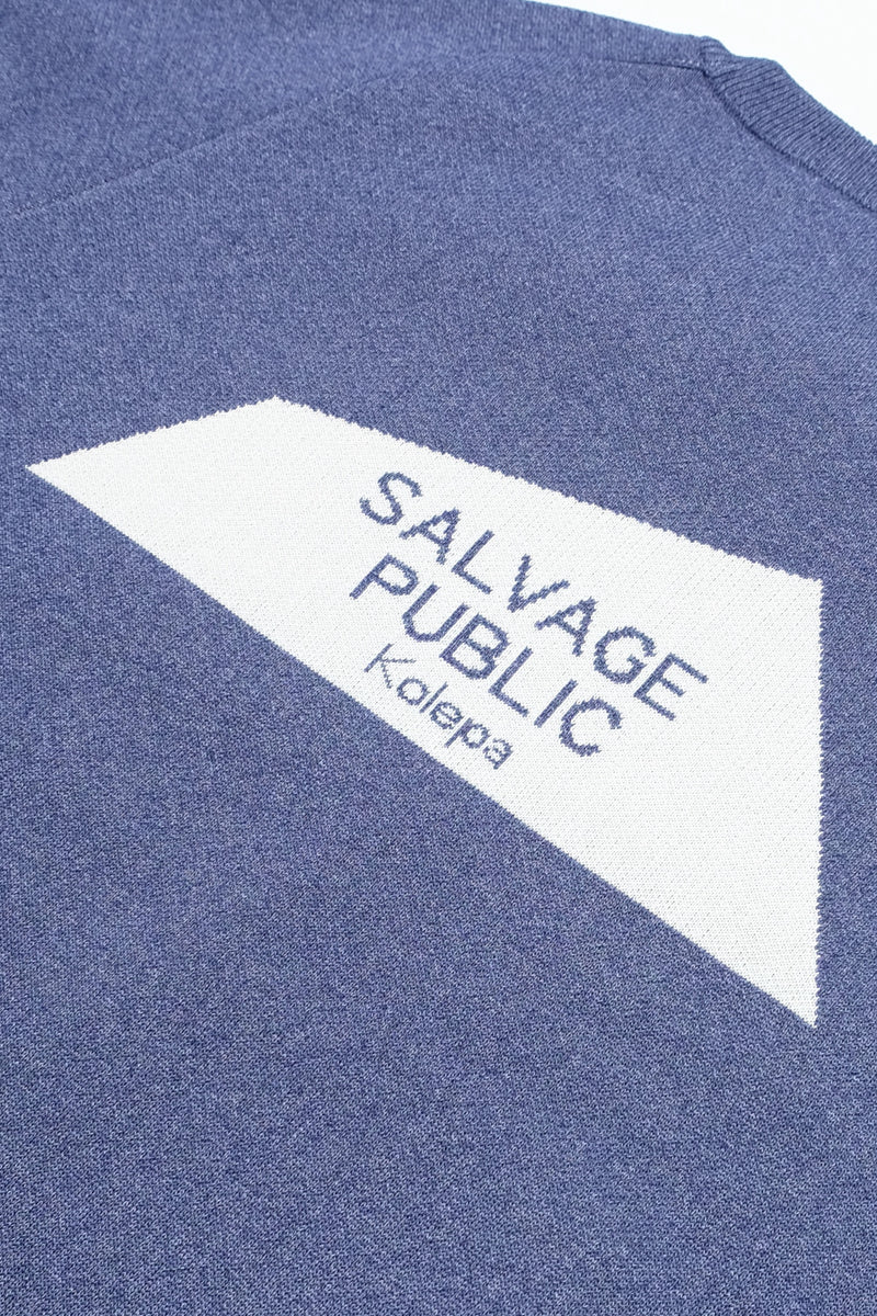 Waiʻaleʻale Rainproof Knit Crew - Logo Kolepa - Blue
