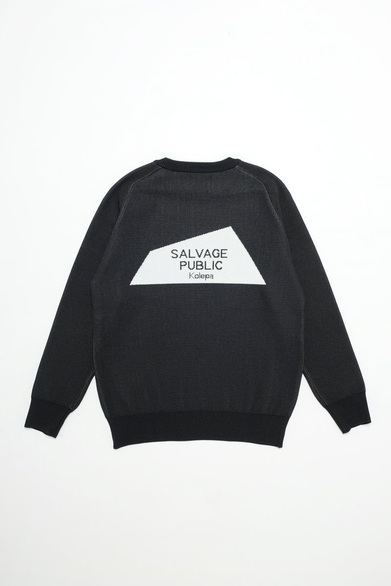 Waiʻaleʻale Rainproof Knit Crew - Logo Kolepa - Black