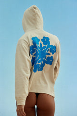 Beach Hoodie - Hibiscus - Washed Black