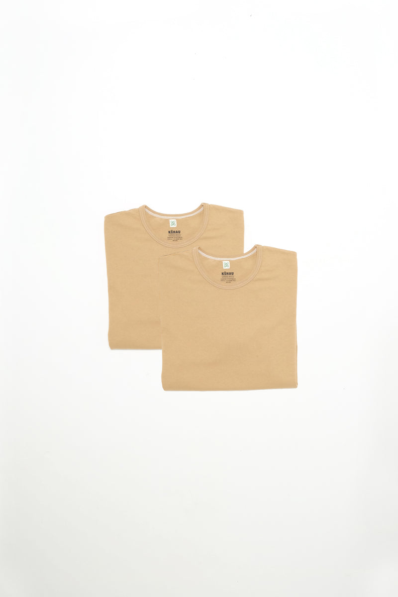 T-Shirt 2 Pack - Kēhau Layering Basics - Tan