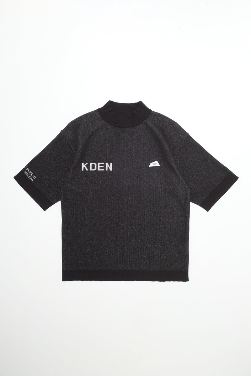 Honu Mockneck Jacquard Knit - Kden - Black