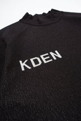 Honu Mockneck Jacquard Knit - Kden - Black