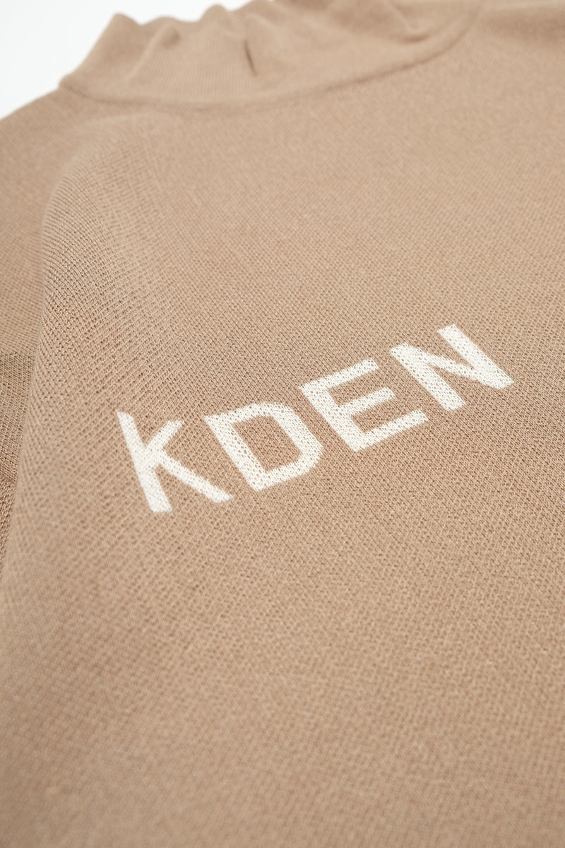 Honu Mockneck Jacquard Knit - Kden - Sand