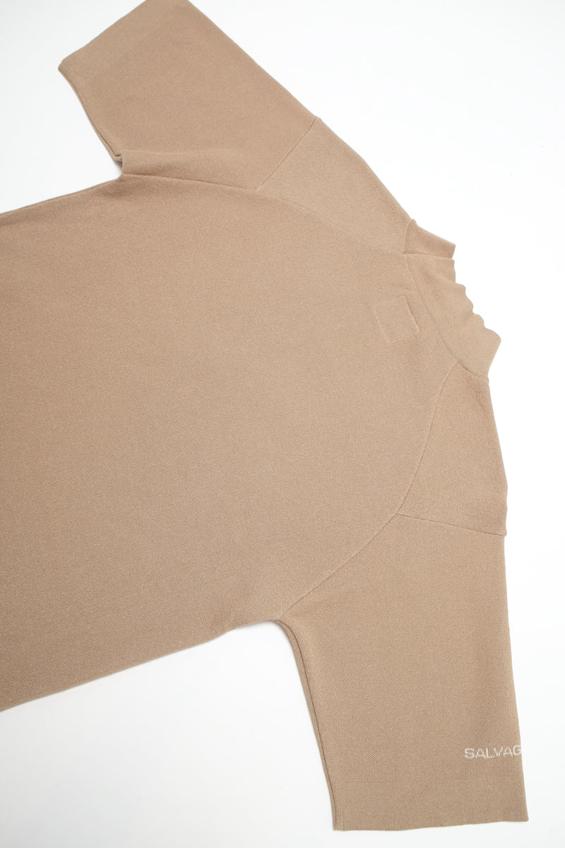 Honu Mockneck Jacquard Knit - Kden - Sand