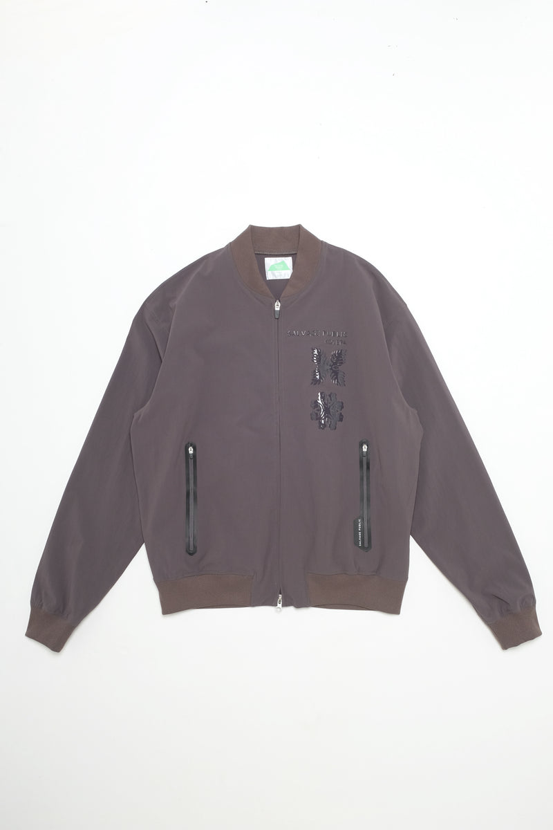Makani Nylon Bomber Jacket - Double Quilt - Grey