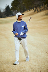 Waiʻaleʻale Rainproof Knit Crew - Kolepa Stamp - Blue